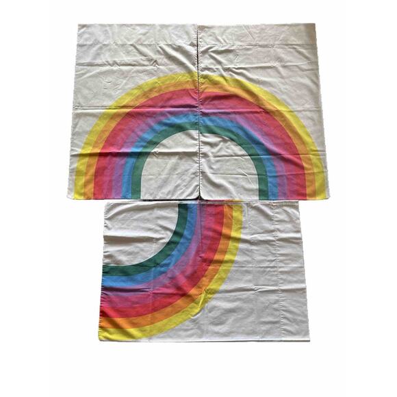 10 Piece Set Rainbow TWIN Sheet Blue Orange Yellow 3 Fit 5...
